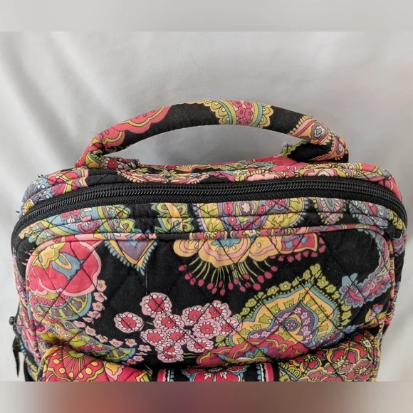 Vera Bradley Symphony in Hue Quilted Floral Paisley Backpack Bag Purse - Picture 4 of 12